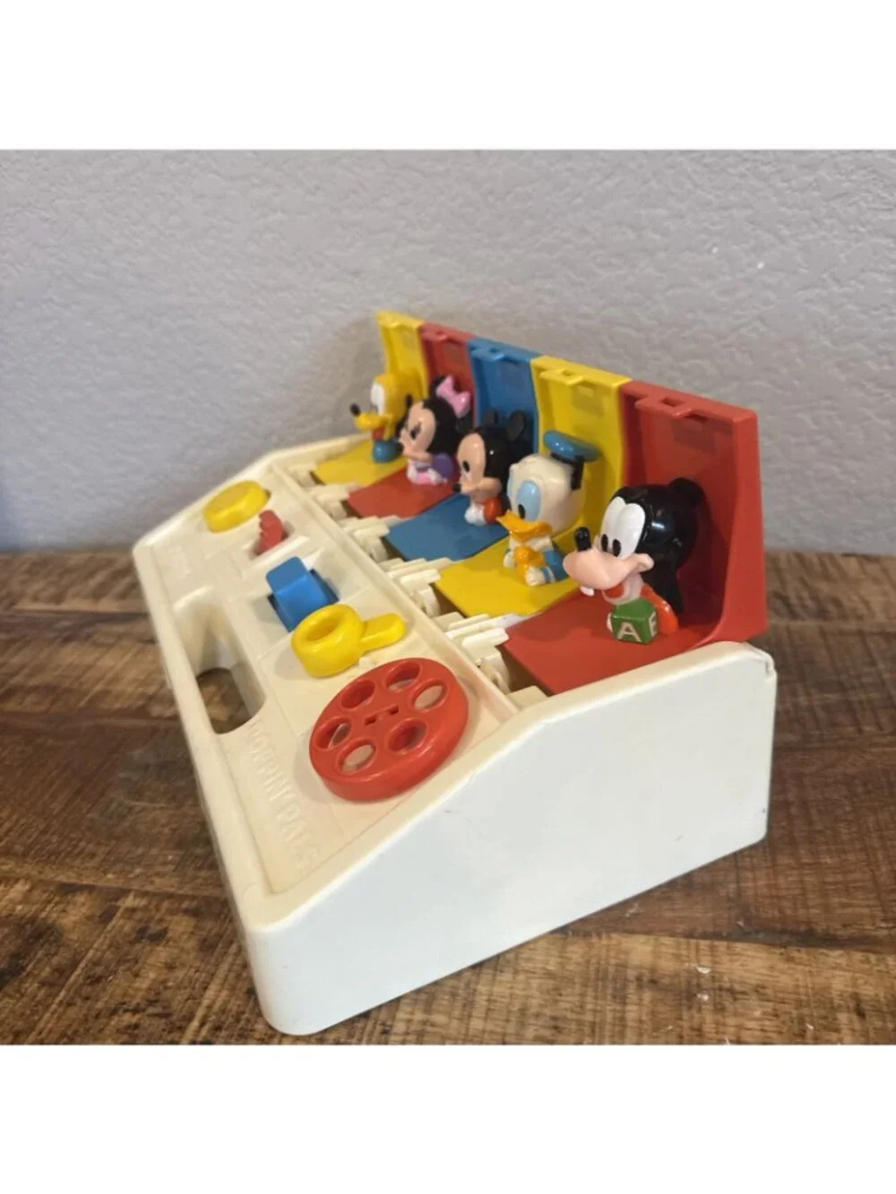 Vintage Fisher Price Discovery Bunny Plush Baby Activity Rabbit Rattles Mirror